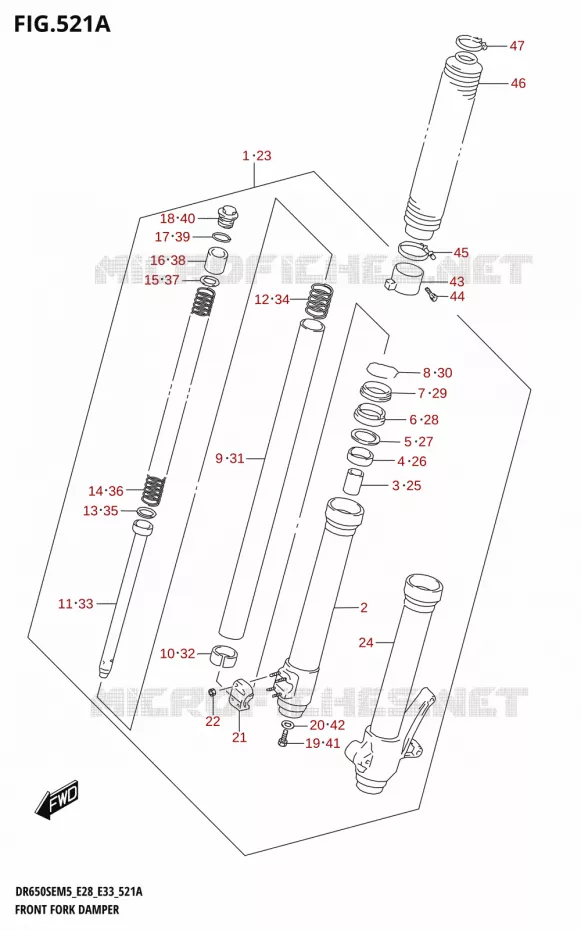 VOORVORK Suzuki MOTO 650 DR 2025  DR650SE 2025 M5 (E28)