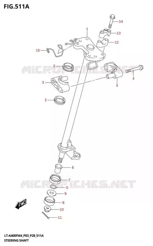 STUURKOLOM Suzuki QUAD 400 KINGQUAD 2024  LT-A400F 2024 M4 (P28)