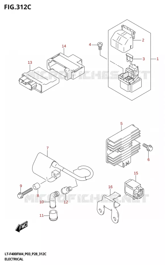ELEKTRISCH Suzuki QUAD 400 KINGQUAD 2024  LT-F400F 2024 M4 (P28)
