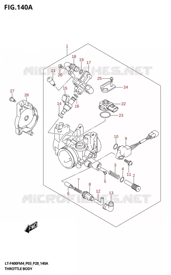 GASKLEPHUIS Suzuki QUAD 400 KINGQUAD 2024  LT-F400F 2024 M4 (P28)