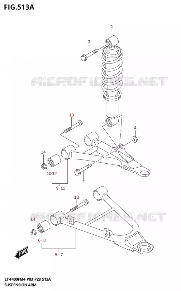SCHORSING ARM Suzuki QUAD 400 KINGQUAD 2024  LT-F400F 2024 M4 (P28)