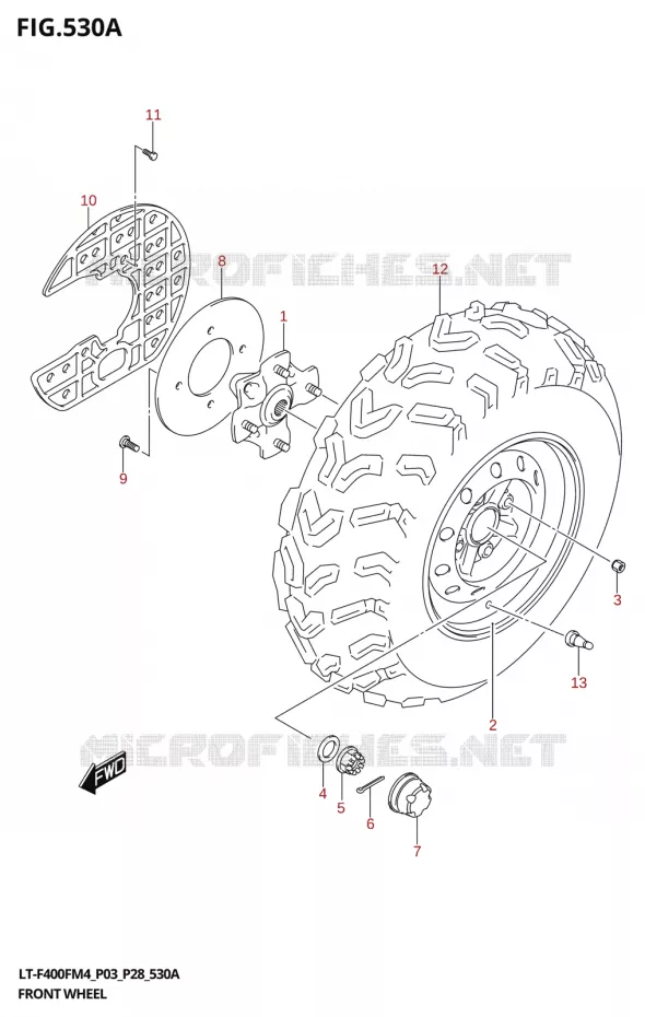 VOORWIEL Suzuki QUAD 400 KINGQUAD 2024  LT-F400F 2024 M4 (P28)