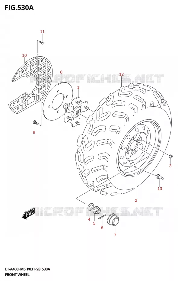 VOORWIEL (LT-A400F) Suzuki QUAD 400 KINGQUAD 2025  LT-A400F 2025 M5 (P28)