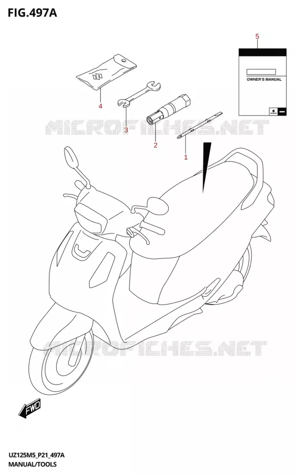 GEBRUIKERSHANDLEIDINGEN - TOOLS Suzuki SCOOTER 125 ADDRESS 2025  UZ125M5 P21 2025 M5 (P21)