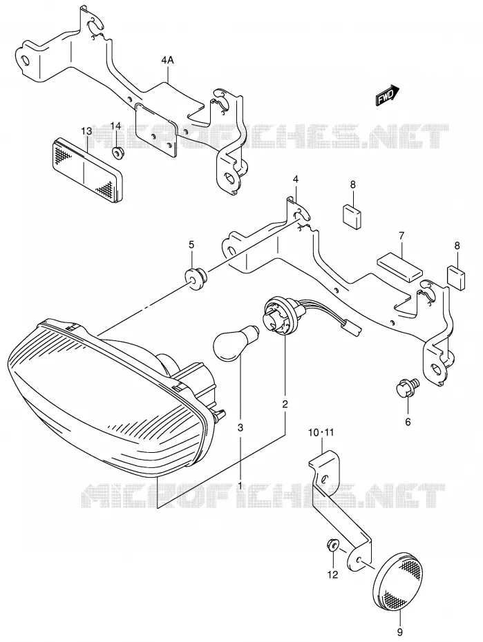 ACHTERLICHT (MODELE K2/K3) Suzuki QUAD 250 OZARK 2004  LT-F250K4(E3/E28)