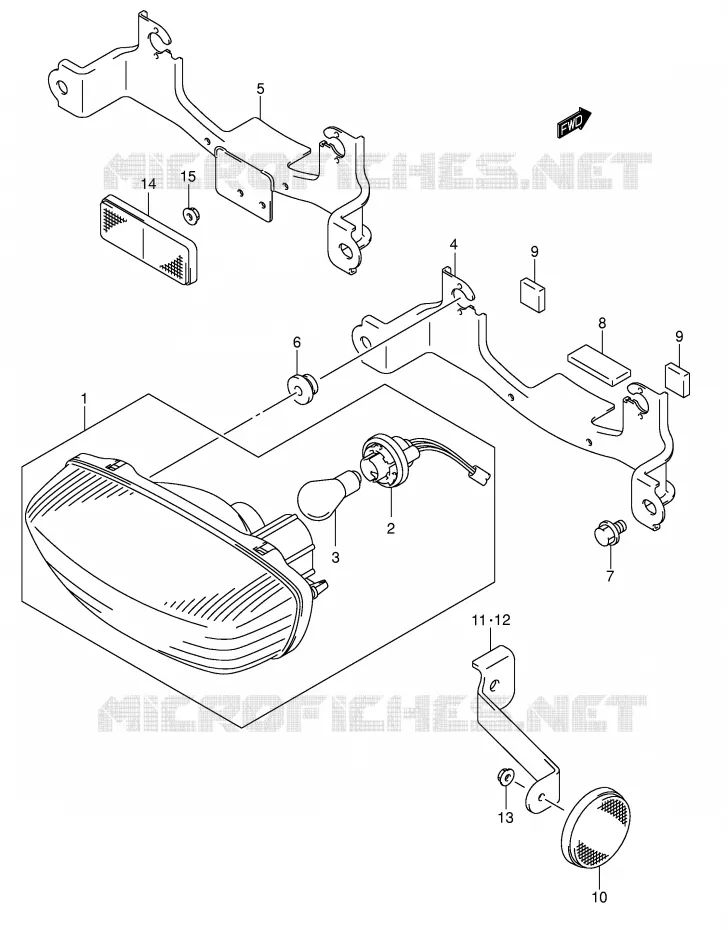 ACHTERLICHT (MODELE K5/K6) Suzuki QUAD 250 OZARK 2002  LT-F250K2(E3/E28)