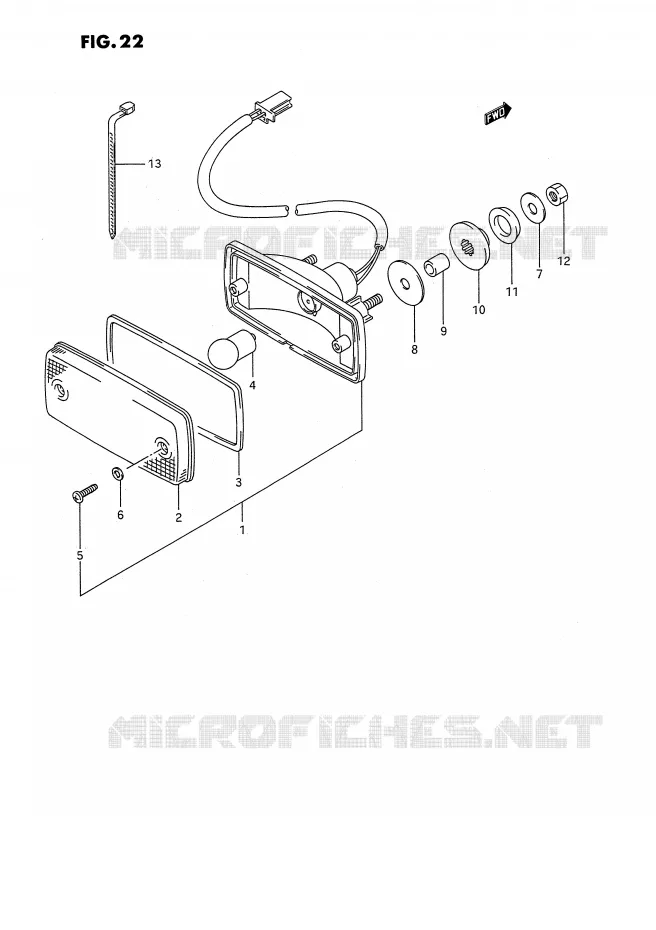 ACHTERLICHT Suzuki QUAD 160 OZARK 1993  LT-F160P(P2)