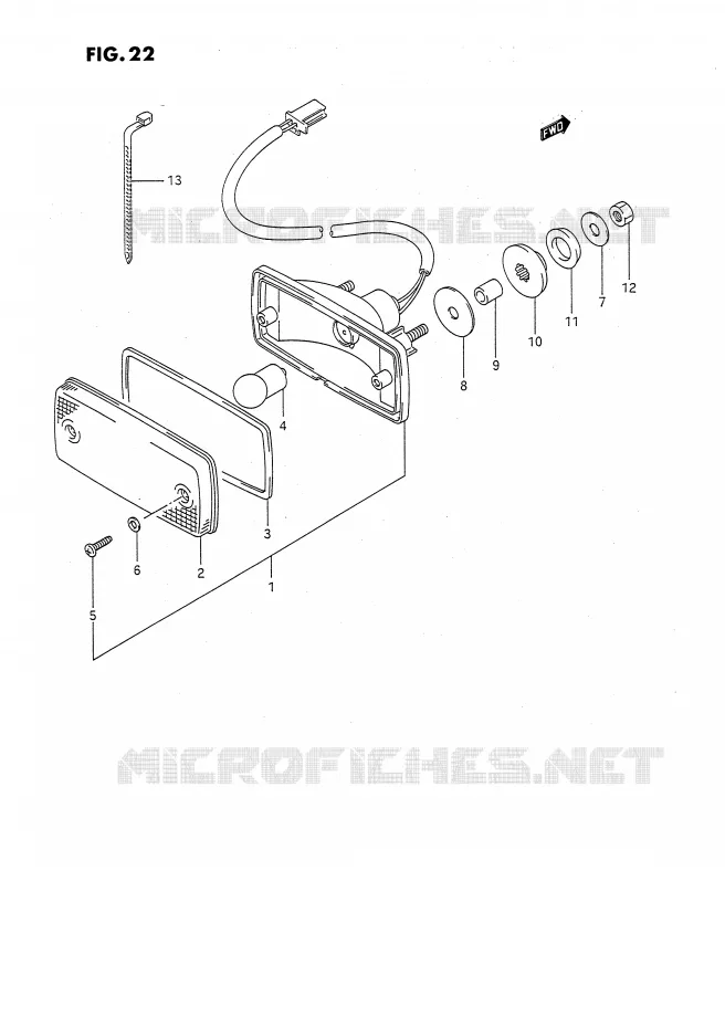 ACHTERLICHT Suzuki QUAD 160 OZARK 1994  LT-F160R(P3)