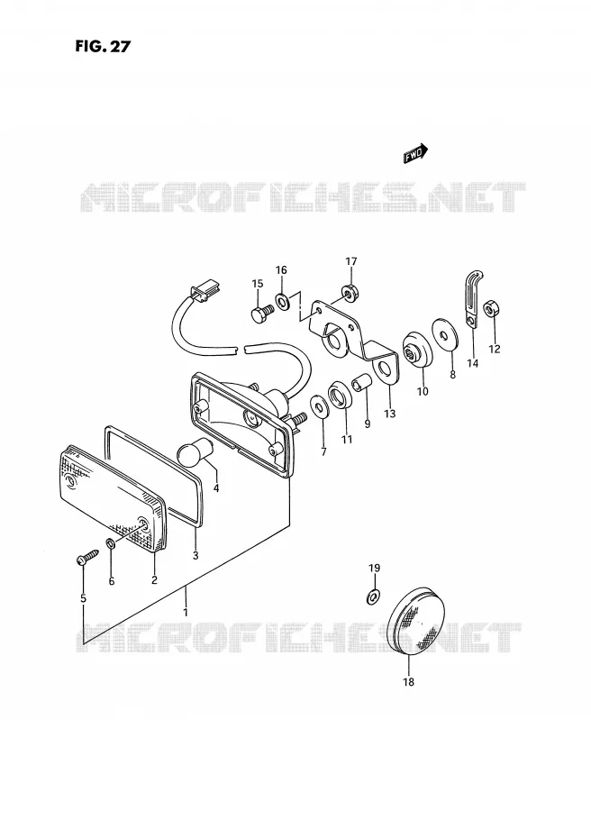 ACHTERLICHT Suzuki QUAD 250 KINGQUAD 1990  LT-F4WDL(E2)