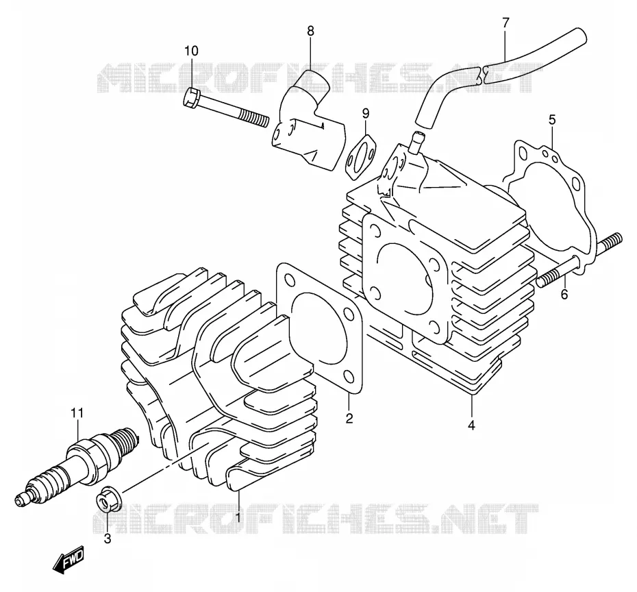 CILINDER Suzuki QUAD 50 MINIQUAD-SPORT 2004  LT-A50K4(P3/P28)