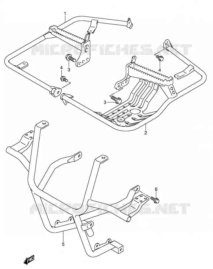 FOOTREST Suzuki QUAD 500 VINSON 2006  LT-F500FK6(P24)