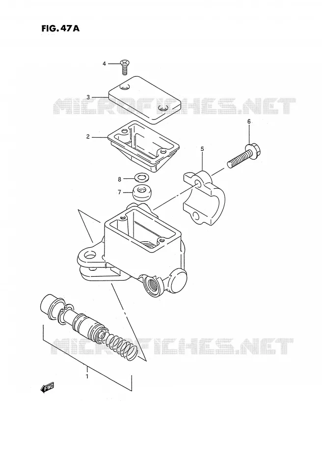 FRONT HOOFDREMCILINDER (MODELE L/M/N/P/R) Suzuki QUAD 250 OZARK 1996  LT-F250T(E2)