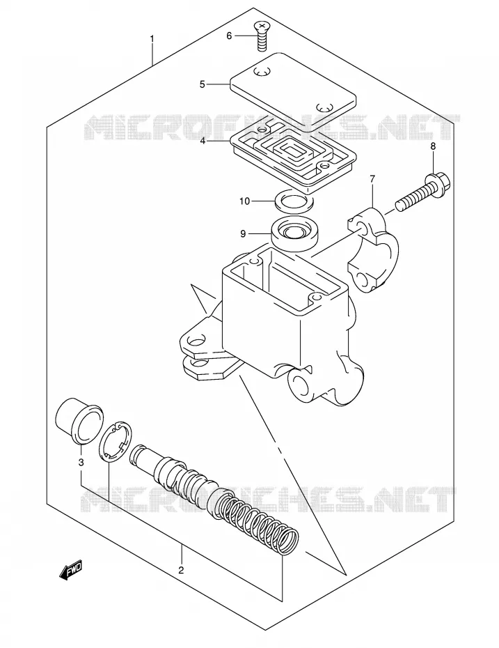 FRONT HOOFDREMCILINDER Suzuki QUAD 400 EIGER 2003  LT-F400FK3(P3/P28)