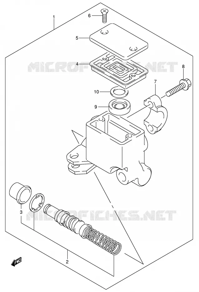 FRONT HOOFDREMCILINDER Suzuki QUAD 400 EIGER 2005  LT-F400FK5(P24)