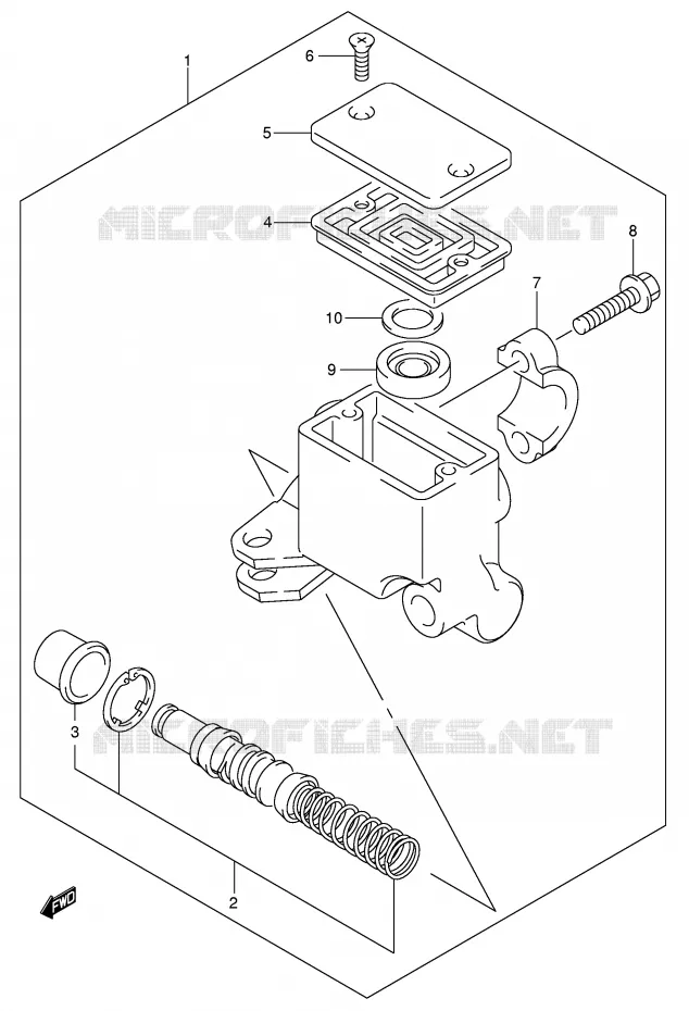 FRONT HOOFDREMCILINDER Suzuki QUAD 400 EIGER 2007  LT-F400K7(P24)