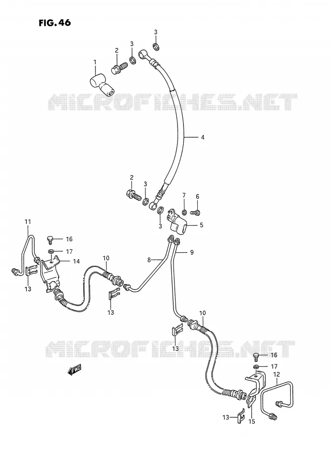FRONT REMSLANG Suzuki QUAD 250 OZARK 1994  LT-F250R(E28)