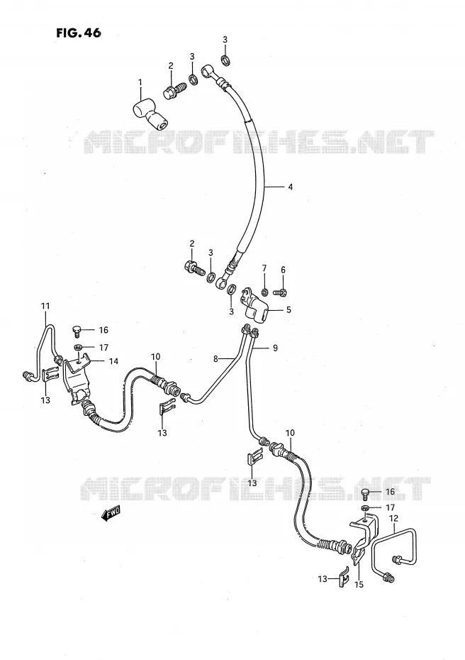 FRONT REMSLANG Suzuki QUAD 250 OZARK 1994  LT-F250R(E3)