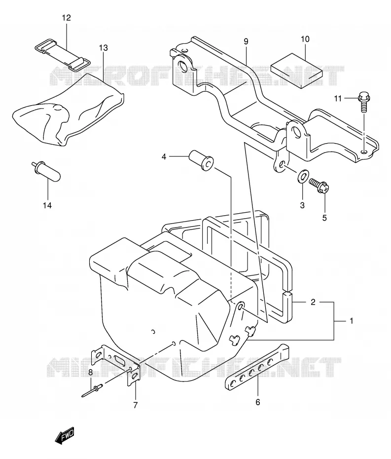 GEREEDSCHAPSKIST Suzuki QUAD 400 EIGER 2005  LT-F400K5(P3/P28)
