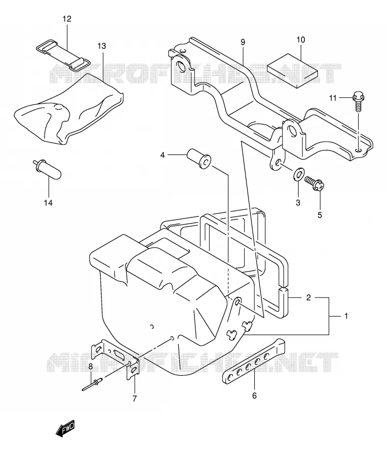 GEREEDSCHAPSKIST Suzuki QUAD 400 EIGER 2007  LT-A400K7(P3/P28)