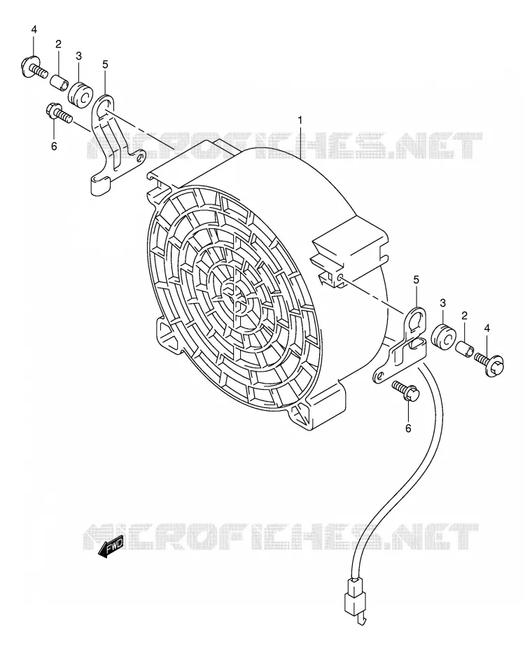 KOELVENTILATOR Suzuki QUAD 400 EIGER 2004  LT-F400K4(P3/P28)