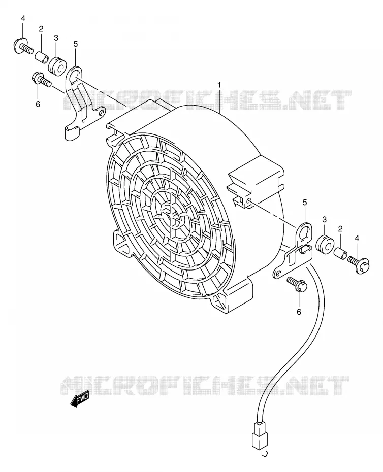 KOELVENTILATOR Suzuki QUAD 400 EIGER 2010  LT-A400FK6(P3/P28)