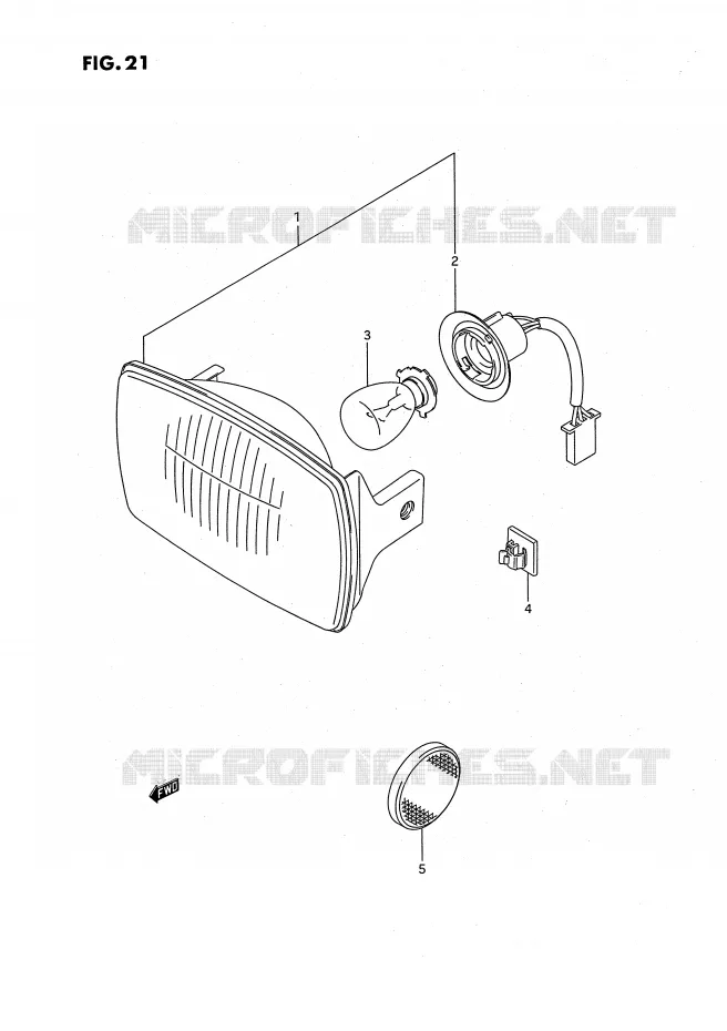 KOPLAMP Suzuki QUAD 160 OZARK 1994  LT-F160R(P28)