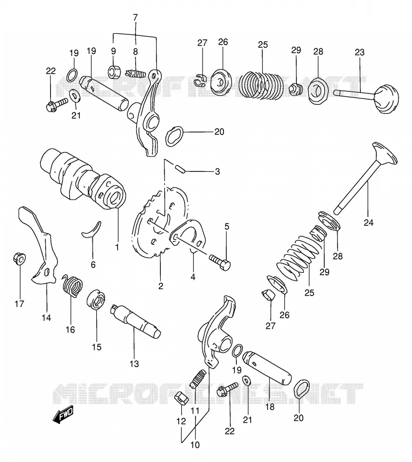 NOKKENAS - VALVES Suzuki QUAD 250 OZARK 2002  LT-F250FK2(E24)