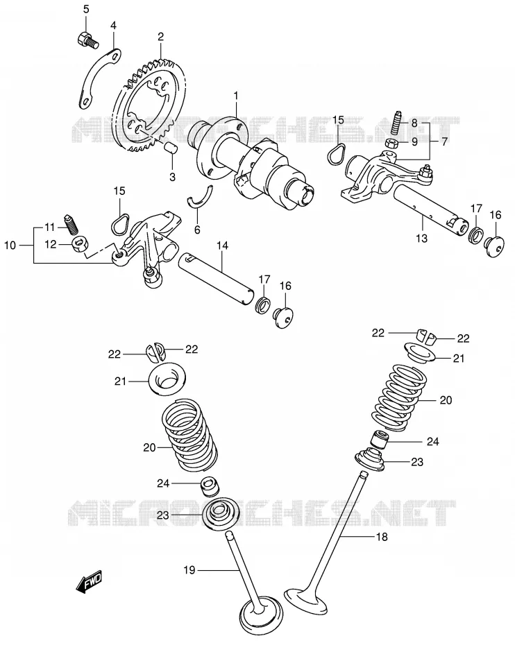 NOKKENAS - VALVES Suzuki QUAD 500 VINSON 2004  LT-F500FK4(P28/P33)