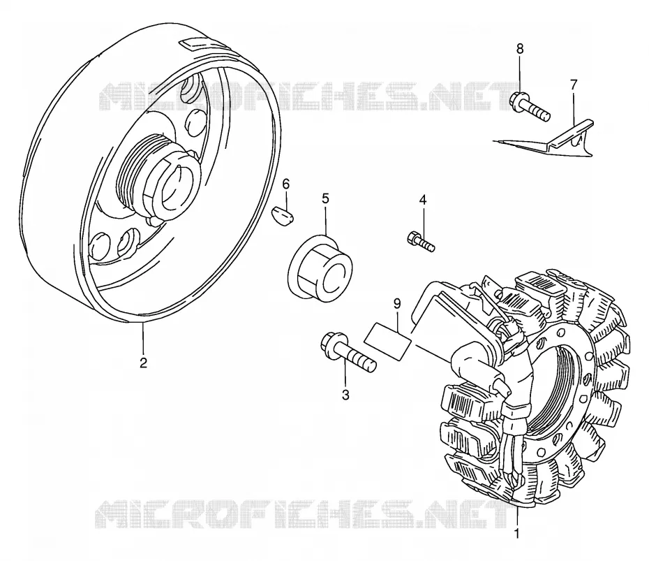 ONTSTEKING Suzuki QUAD 250 OZARK 2000  LT-F250FY(E24)