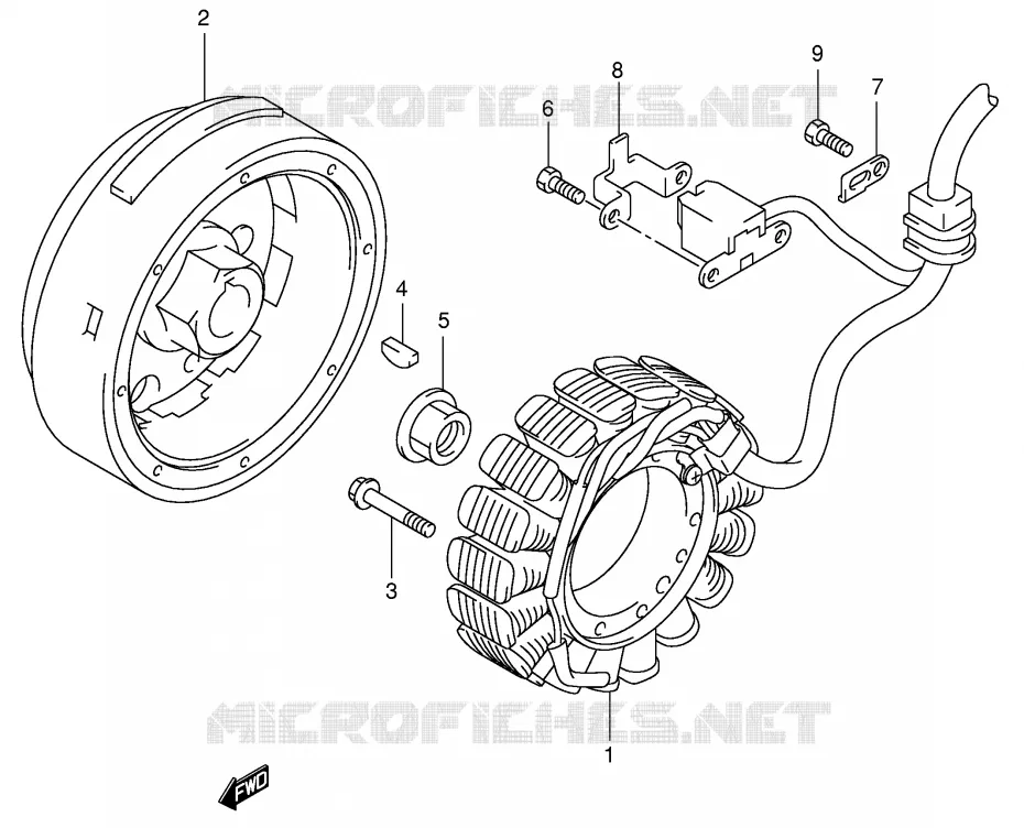 ONTSTEKING Suzuki QUAD 500 KINGQUAD 2004  LT-A500FK4(P28/P33)