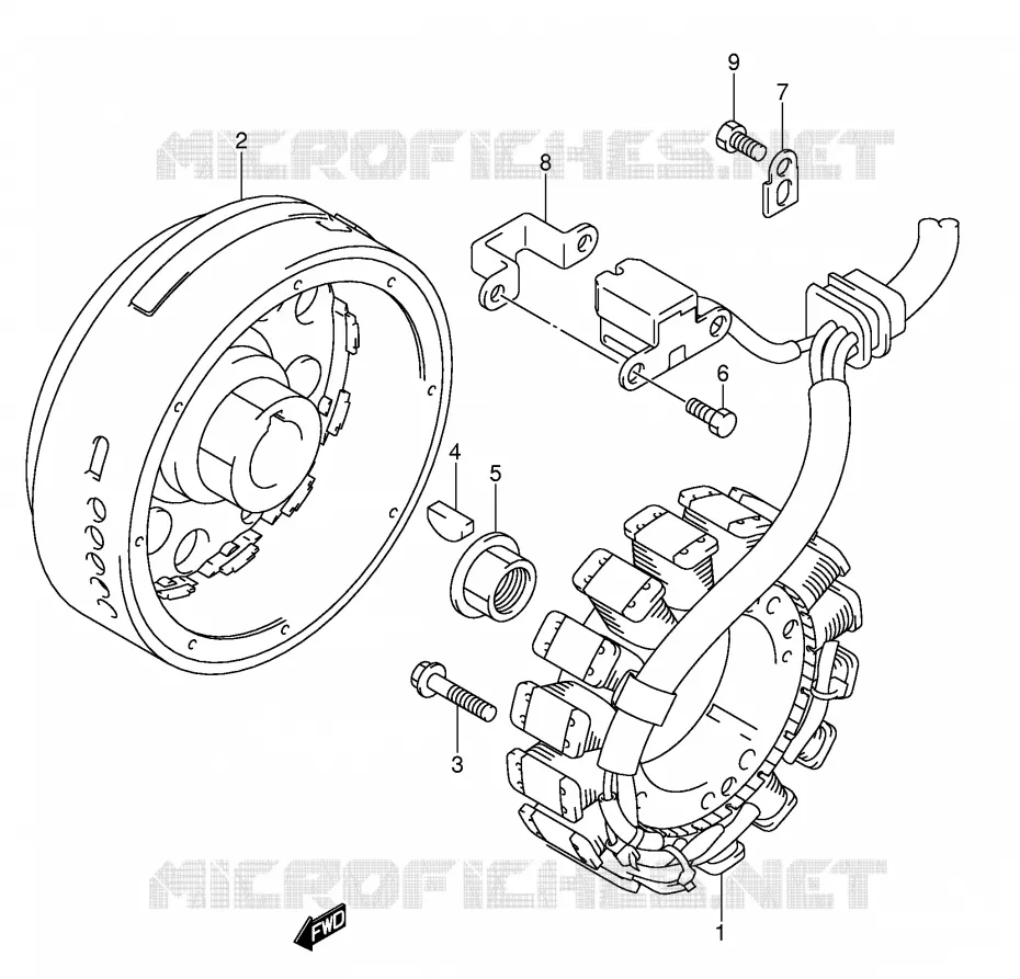 ONTSTEKING Suzuki QUAD 500 VINSON 2005  LT-F500FK5(P24)