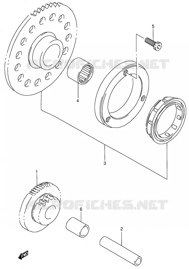 STARTMOTOR CLUTCH Suzuki QUAD 160 OZARK 2004  LT-F160K4(P24)
