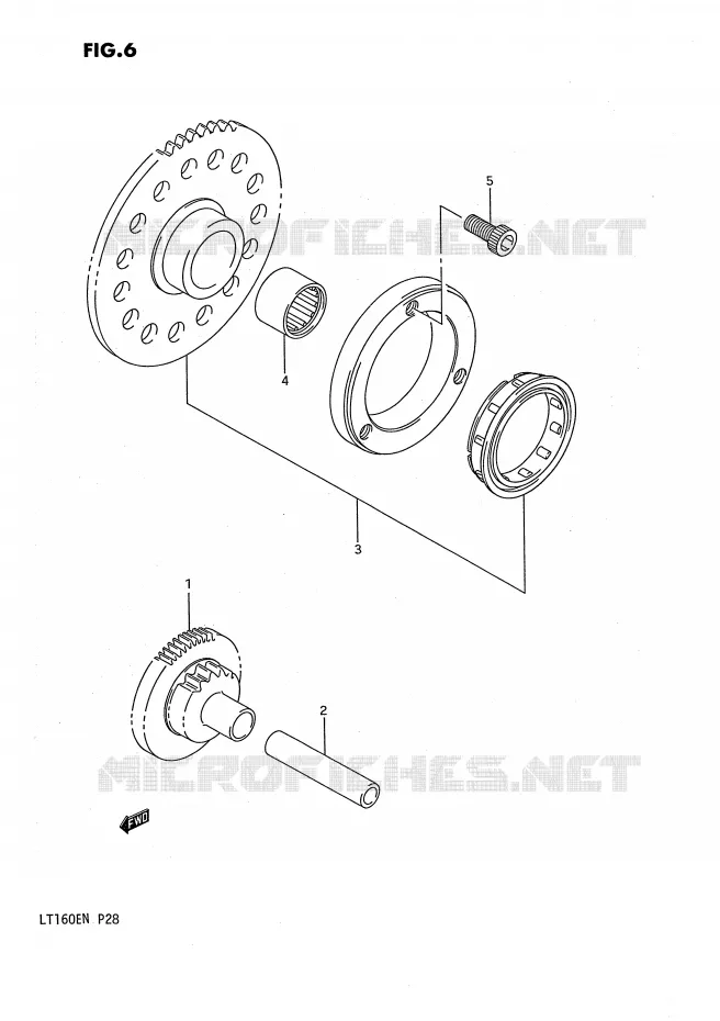 STARTMOTOR CLUTCH Suzuki QUAD 160 QUADRUNNER 1991  LT160EM(P28)