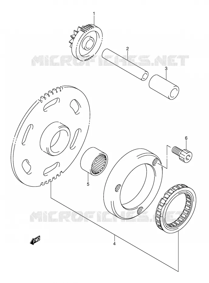 STARTMOTOR CLUTCH Suzuki QUAD 250 OZARK 2003  LT-F250K3(E17)