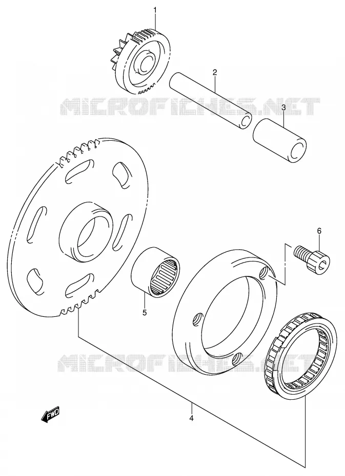 STARTMOTOR CLUTCH Suzuki QUAD 250 OZARK 2006  LT-F250K6(E3/E28)