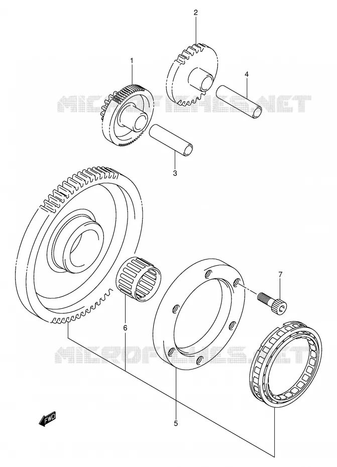 STARTMOTOR CLUTCH Suzuki QUAD 400 EIGER 2005  LT-F400FK5(P3/P28)