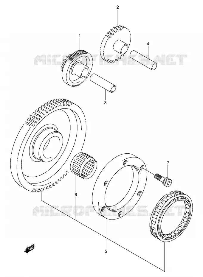 STARTMOTOR CLUTCH Suzuki QUAD 400 EIGER 2006  LT-F400K6(P3/P28)