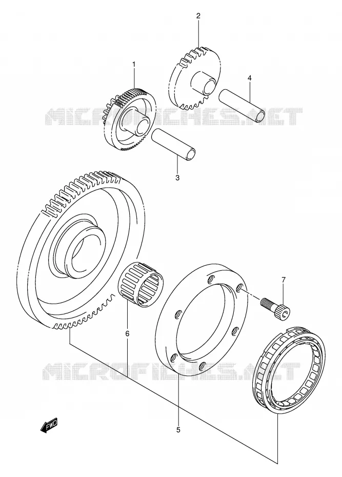 STARTMOTOR CLUTCH Suzuki QUAD 400 EIGER 2007  LT-A400K7(P3/P28)