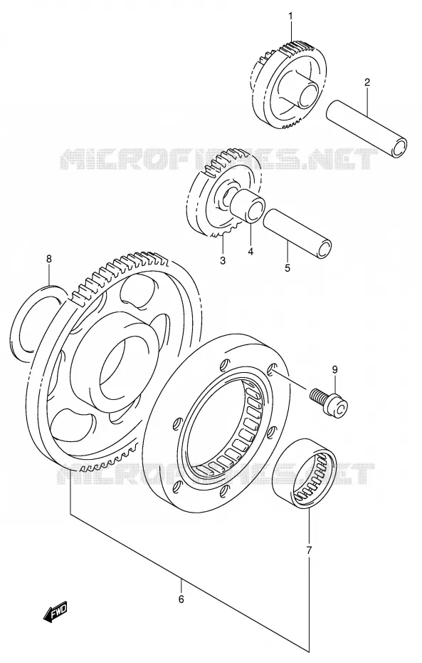 STARTMOTOR CLUTCH Suzuki QUAD 500 VINSON 2004  LT-F500FK4(P24)