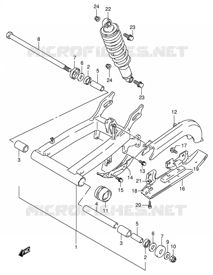SWINGARM Suzuki QUAD 160 OZARK 2003  LT-F160K3(P24)