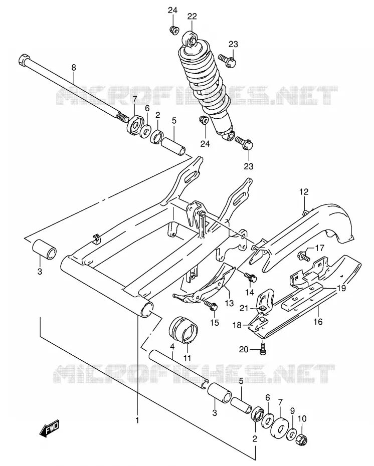 SWINGARM Suzuki QUAD 160 OZARK 2003  LT-F160K3(P28)