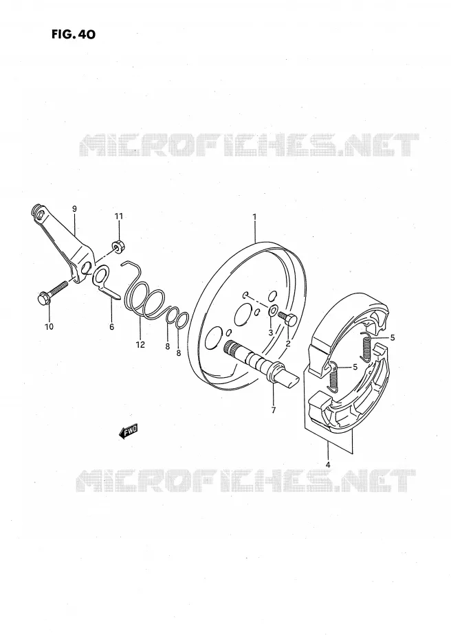 VOOR REM Suzuki QUAD 160 OZARK 1994  LT-F160R(P2)