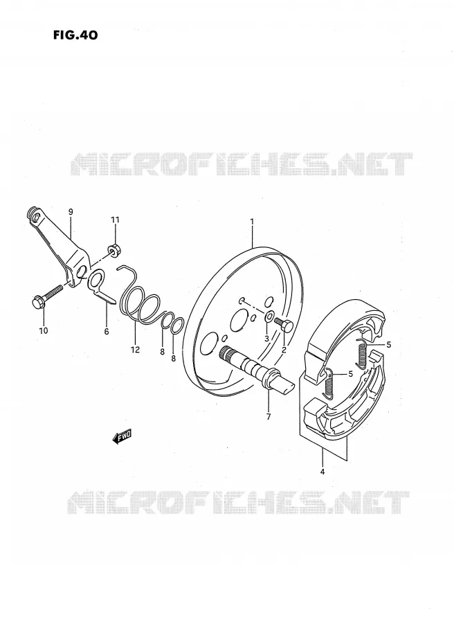 VOOR REM Suzuki QUAD 160 OZARK 1994  LT-F160R(P28)