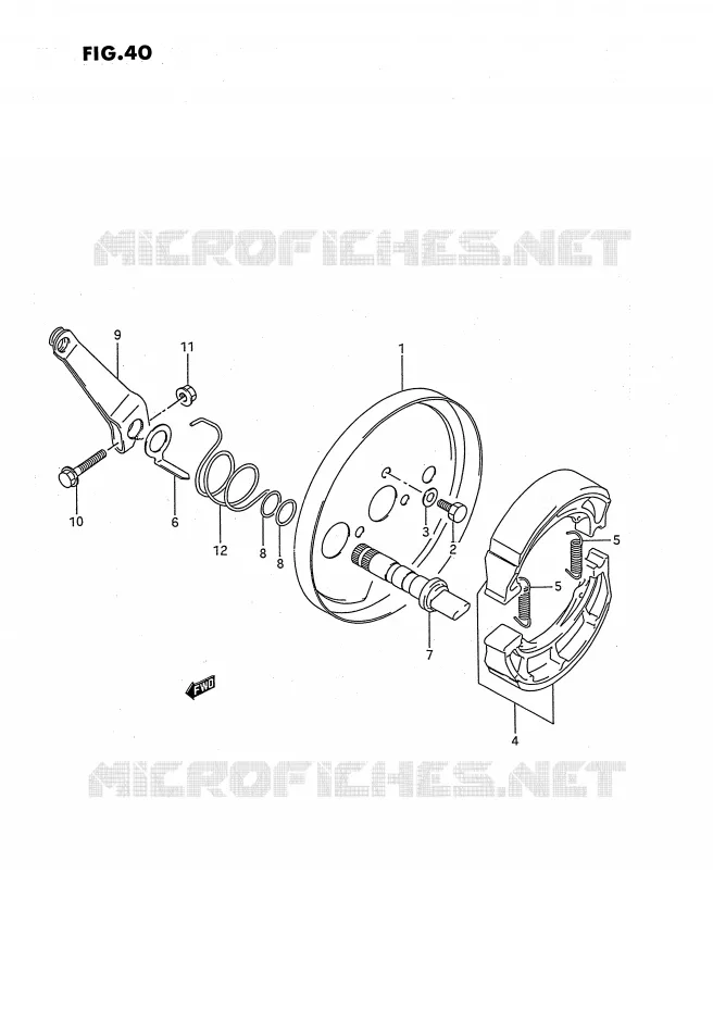 VOOR REM Suzuki QUAD 160 OZARK 1996  LT-F160T(P3)