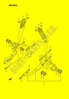 ACHTERWIELOPHANGING ARM (MODELE J/K/L/M/N/P/R/S) voor Suzuki KINGQUAD 250 1989