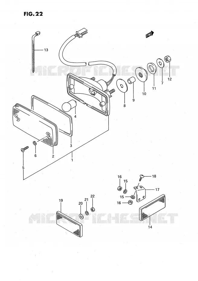 ACHTERLICHT Suzuki QUAD 160 OZARK 1993  LT-F160P(P28)