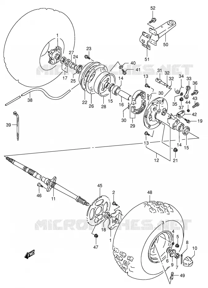 ACHTERWIEL Suzuki QUAD 160 OZARK 2006  LT-F160K6(P24)