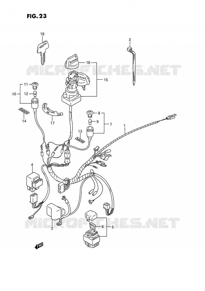 BEDRADING Suzuki QUAD 160 OZARK 1996  LT-F160T(P2)