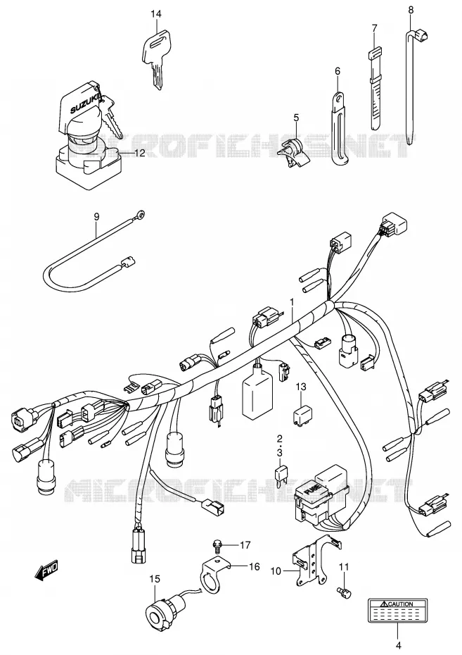 BEDRADING Suzuki QUAD 500 KINGQUAD 2000  LT-A500FY(E3/E28)