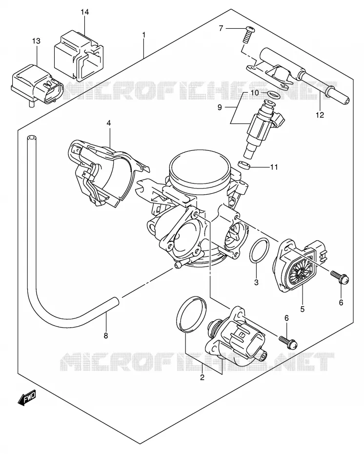 BRANDSTOFINJECTIE ASSY Suzuki QUAD 700 KINGQUAD 2005  LT-A700XK5(E17)